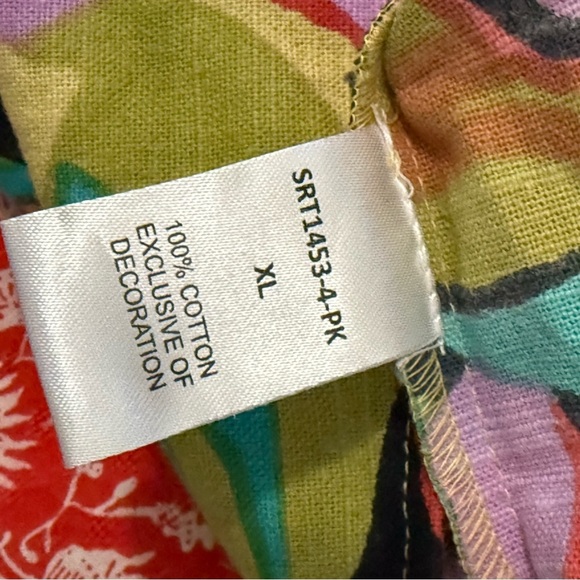 THML Colorful Floral 100% Cotton Linen  Shirt NWT - Picture 5 of 5